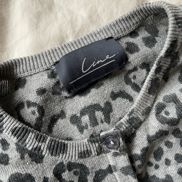 LINE Cheetah Print Cardigan - Picture 5 of 6